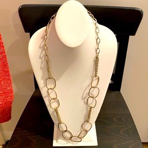 Silver tone chain necklace